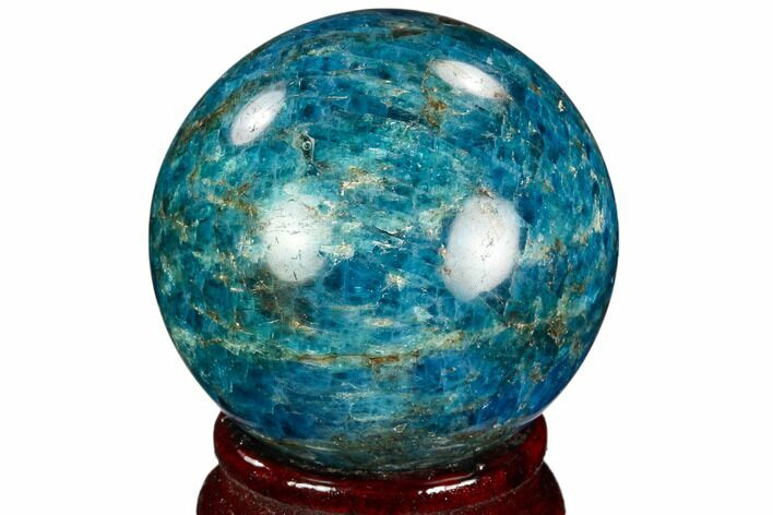 Bright Blue Apatite Sphere - Madagascar #121817